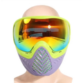 Spunky Style 2 Paintball & Gelball Mask with Golden Mirror Lenses