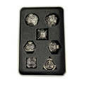 Steampunk 7pcs Metal Dice Set - Available in Gold or Silver!