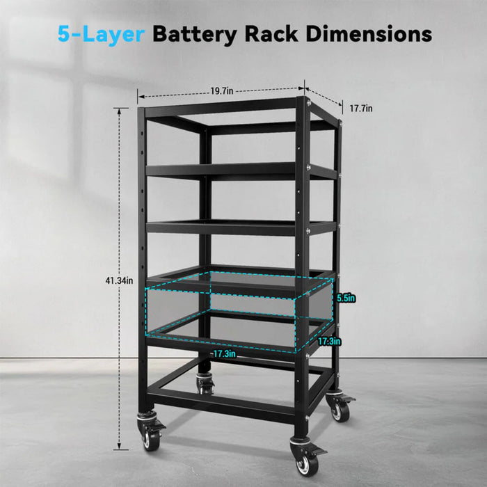 SunGold Power 5-Layer Battery Rack for 3U Server Rack Battery dimensions
