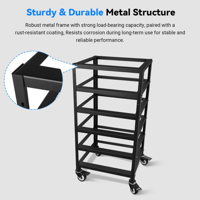 SunGold Power 5-Layer Battery Rack for 3U Server Rack Battery - Sturdy & Durable metal structure