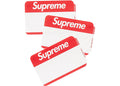 Supreme Name Badge Stickers (Pack Of 100) Red