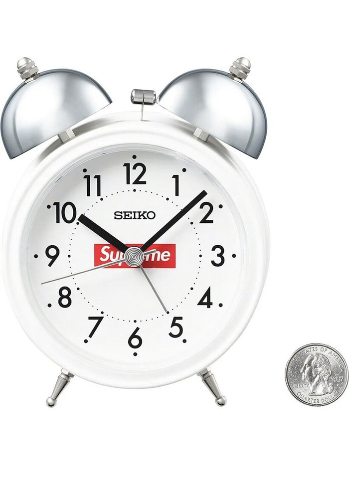 Supreme Seiko Alarm Clock White