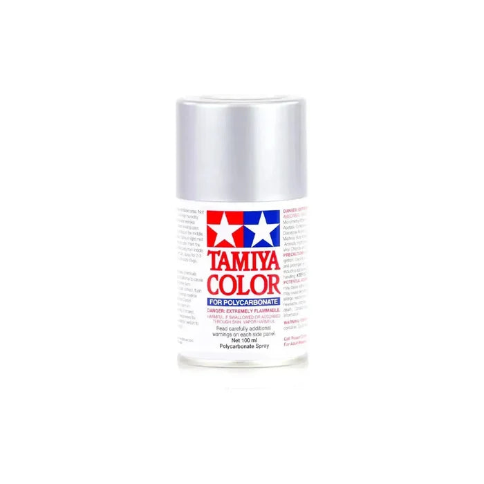 Tamiya PS-48 Semi-Gloss Silver Anodised Aluminium Polycarbonate Spray Paint 100ml