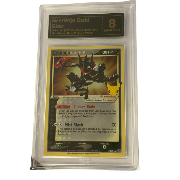 TCG Graded Pokemon Greninja Gold Star Near Mint 8