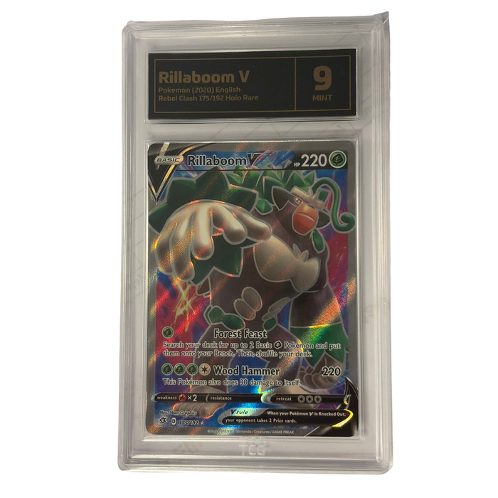 TCG Graded Pokemon Rillaboom V Mint 9