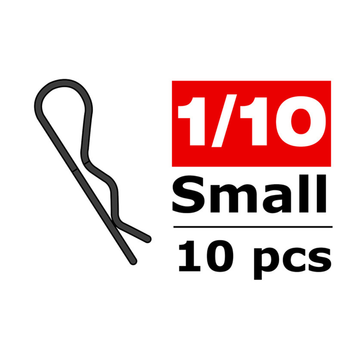 Team Corally - Body Clips - 45° Bent - Small - 10 pcs