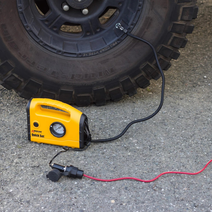 Wagan Air Compressor Connected With 12V/24V DC Socket Extension