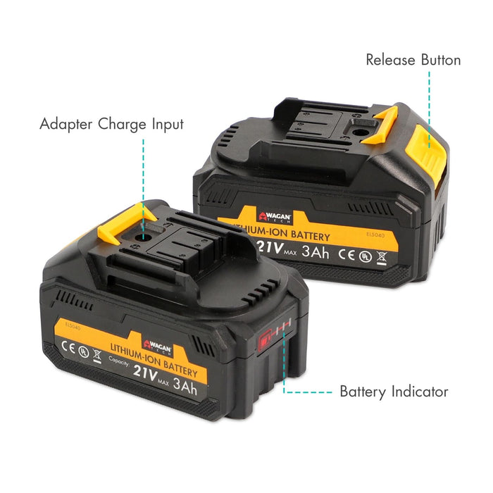 Wagan Lithium-Ion Battery 21V 3A features