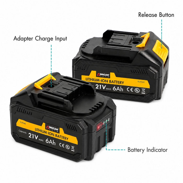 Wagan Lithium-Ion Battery 21V 6A features