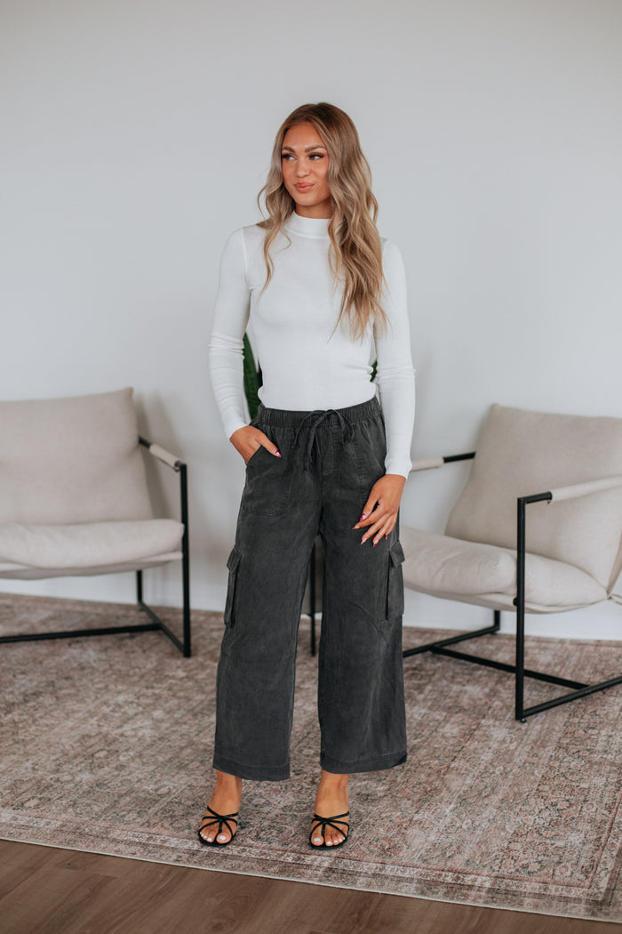 Wylie Cargo Pants - Charcoal