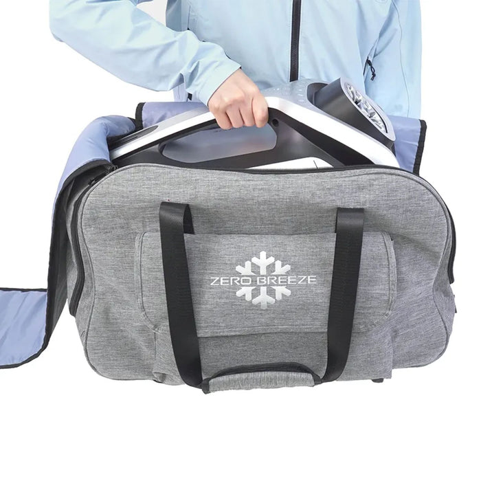ZERO BREEZE Mark 2 Portable Bag with the ZERO BREEZE Air Conditioner partially pulled out