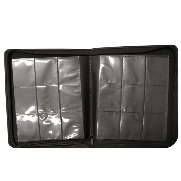 Zip-up TCG Side-loading Card Binder (9 card page, 14 Pages)